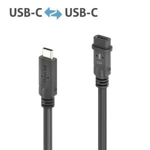 PureLink PI6630-030 USB4 Gen 2x2 USB-C Cable, 3 m, 20 Gbit/s, 100 W, Black