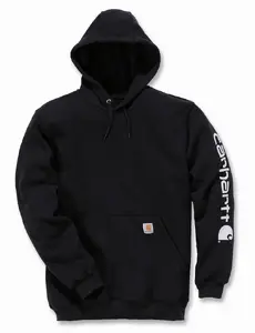 Carhartt Mid Sig Sleeve Logo džemperis, melns