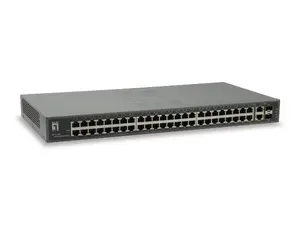 Коммутатор LevelOne FGU-5021, 50 портов Fast Ethernet, 2 комбинированных порта Gigabit SFP/RJ45