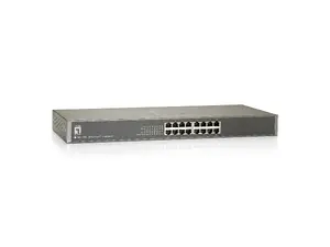 LevelOne 16-Port Fast Ethernet Unmanaged Switch, 10/100 Mbps, Rack-Mountable