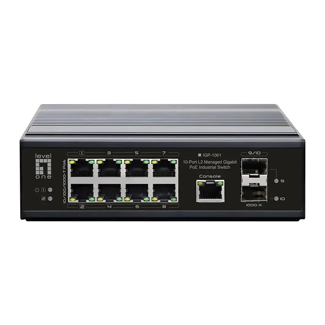 LevelOne IGP-1061 pārvaldāms industriālais PoE komutators Photo 2