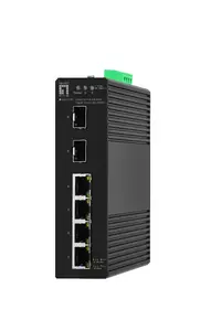 LevelOne Hilbert 6-Port Industrial Gigabit Smart Lite Switch with 4x RJ45 and 2x SFP Ports