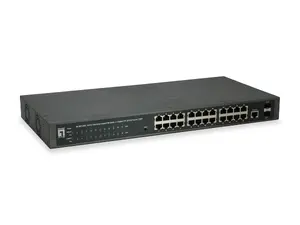 LevelOne GEP-2652 pārvaldāms L2 Gigabit Ethernet tīkla komutators ar 24 PoE portiem