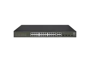 LevelOne Hilbert GES-2128 28-Port Gigabit Smart Lite Managed Switch, 24 x RJ45, 4 x SFP/RJ45 Combo