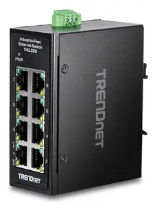Неуправляемый промышленный сетевой коммутатор Trendnet TI-ELC80, 8 портов Fast Ethernet