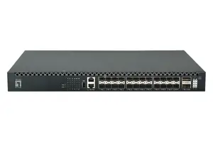LevelOne 26-Port L3 Managed TOR Fiber Switch, 24x 1/10GbE SFP+, 2x 40/100GbE QSFP28, Redundant Power Supply