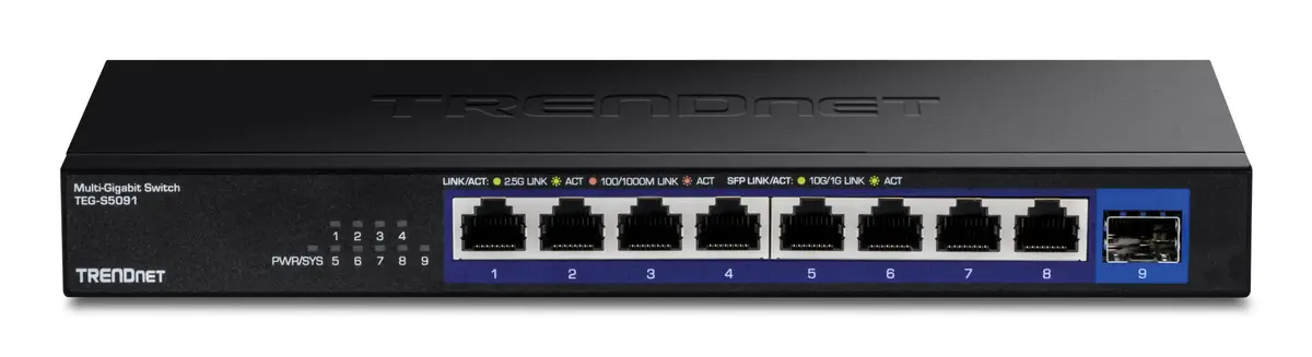 Trendnet TEG-S5091 8-portu 2.5G nepārvaldāms komutators Photo 2