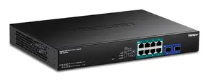 Неуправляемый гигабитный сетевой коммутатор Trendnet TPE-1020SB с 8 портами PoE, 1U