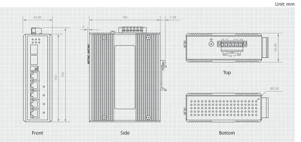 Промышленный коммутатор LevelOne IES-0620 Gigabit PoE Photo 2