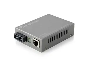 LevelOne FVS-3120 Managed Fast Ethernet Media Converter, RJ45 to SC Single-Mode Fiber, 20km