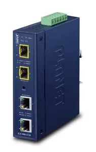 Промышленный медиаконвертер PLANET IGT-900-2T2S на 2 порта с SFP