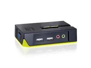 LevelOne KVM-0221 2-portu USB VGA KVM slēdzis ar audio atbalstu