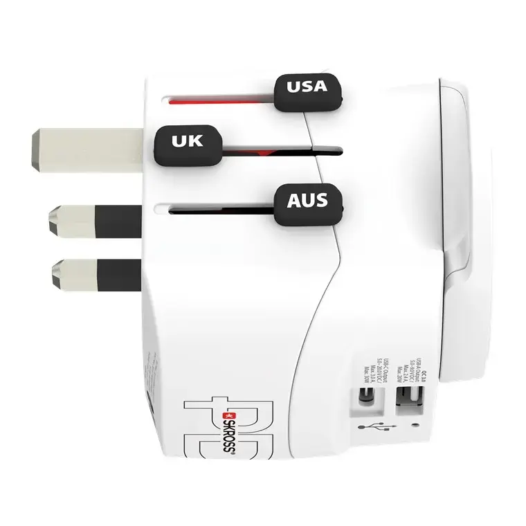 Skross Pro Light USB AC30PD World ceļojumu adapteris Photo 3
