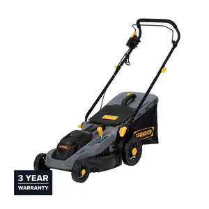 Grunder A01-007D Corded Electric Lawn Mower, 1600W, 38cm Cutting Width