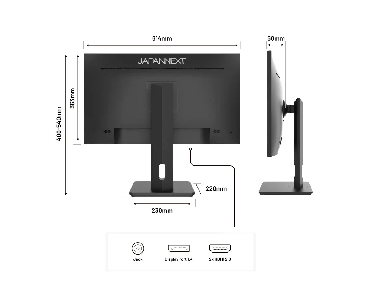Монитор JAPANNEXT JN-27IPS4FLWQHDR-HSP 27" WQHD IPS Photo 7