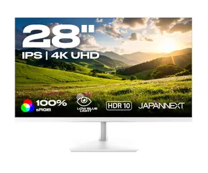 Монитор JAPANNEXT JN-IPS280UHD60F-PW 28 дюймов 4K Ultra HD IPS LCD, 3840 x 2160, белый