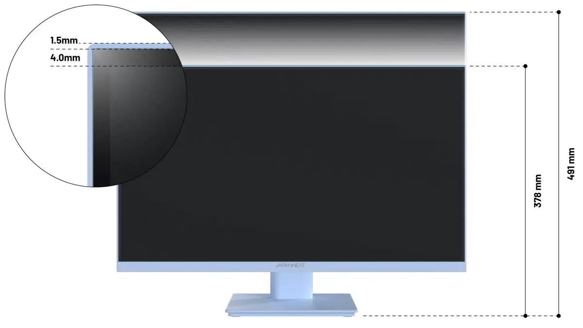 Монитор JAPANNEXT JN-I238FHD120F-HSP-BB 23.8" Full HD IPS Photo 5