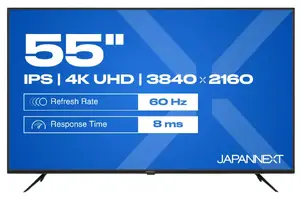 Монитор JAPANNEXT JN-IPS550UHD60F 55 дюймов 4K Ultra HD IPS LCD, 3840 x 2160, 8 мс, черный