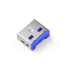 Smartkeeper UL03P2DB USB Type-A Port Blocker, Blue Plastic, 100 Pieces