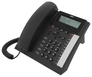 Tiptel 1020 Analog Telephone with Wired Handset and Speakerphone, Black