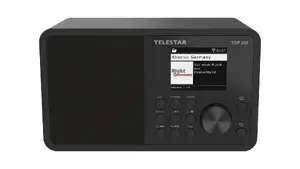 Telestar TOP 200 Portable Radio with DAB+ and FM Tuner, Black