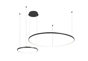 SIBIU LED piekaramā lampa, 2x apaļi elementi, 4000K, melna