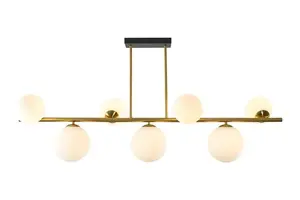 Pendant Light Rail 7xG9 52cm Gold