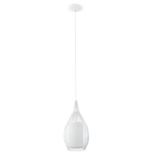 EGLO RAZONI Ceiling Light, E27, 60W, White, Round