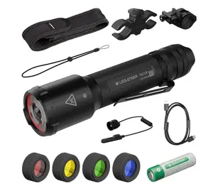 Ledlenser TAC6R Hunting Flashlight Set in Black Case