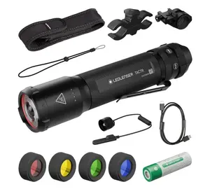 Ledlenser TAC7R Hunting Flashlight Set in Black Case