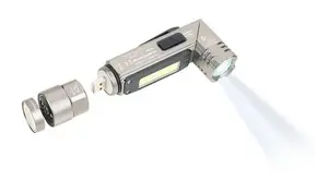Магнитный фонарь TROIKA ECO KNICKLICHT PRO, COB LED, 200 лм, USB-зарядка, серый