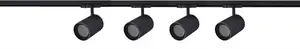 Tokio 4-Light Track Lighting System, GU10, Black
