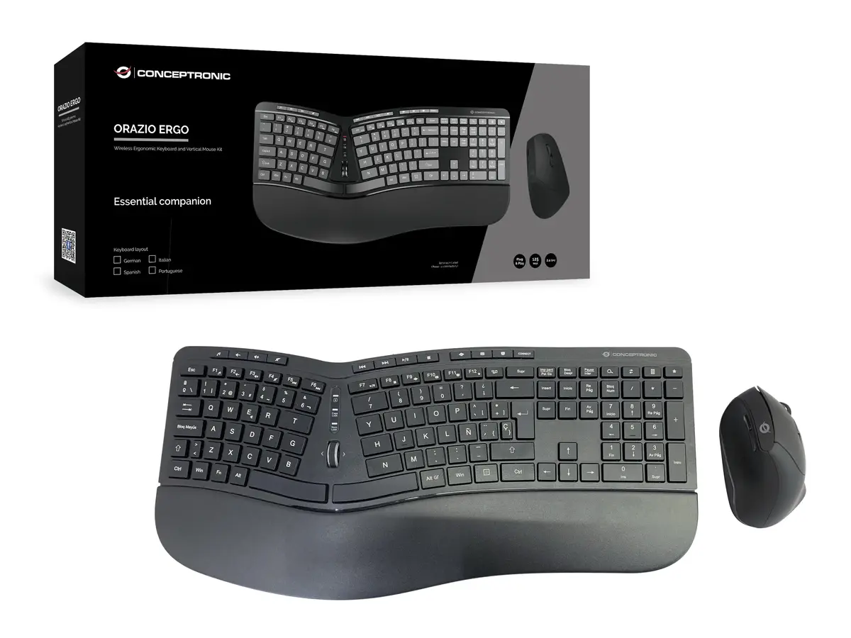 Conceptronic ORAZIO ERGO bezvadu tastatūras un peles komplekts Photo 5