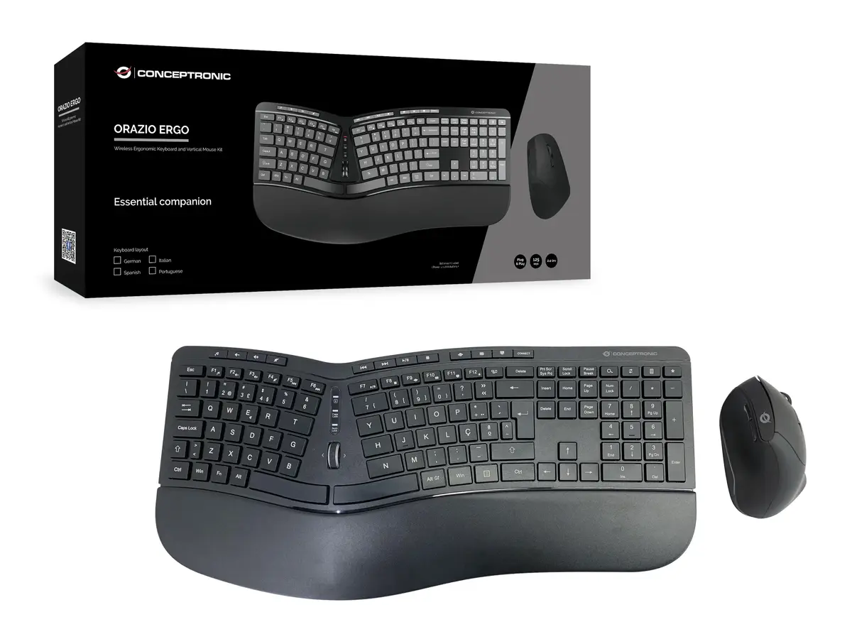 Conceptronic ORAZIO ERGO bezvadu tastatūras un peles komplekts Photo 5