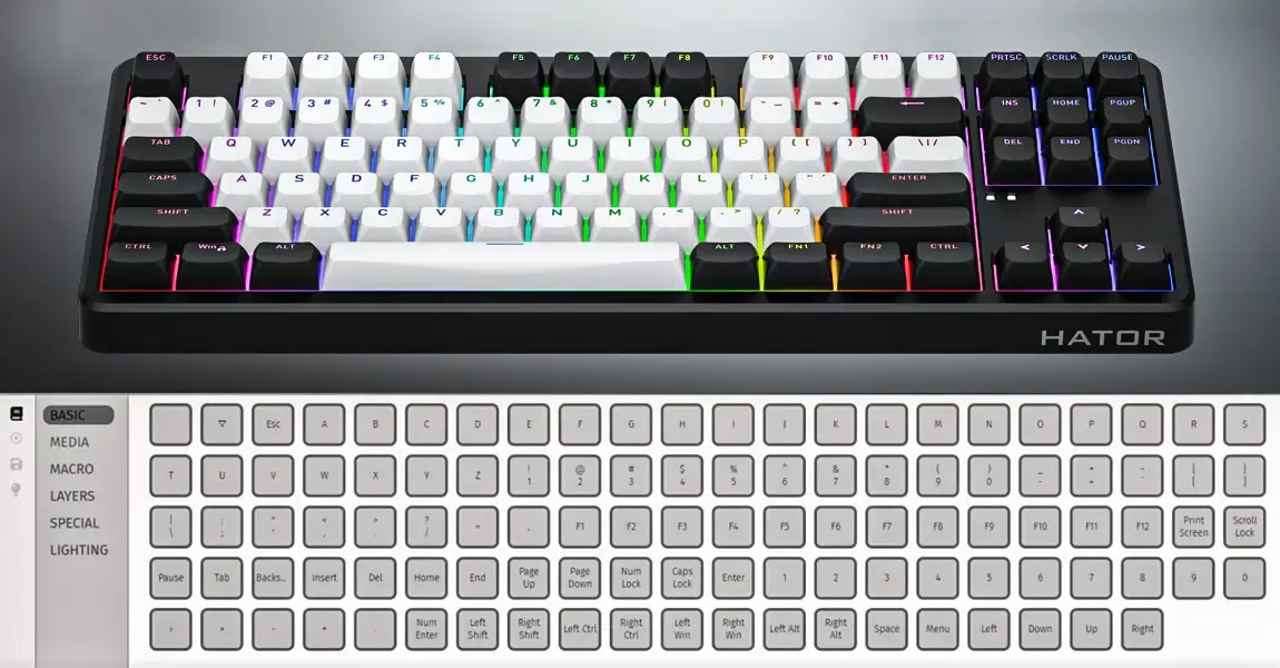 Mehāniskā tastatūra HATOR Rockfall 3 TKL Wireless Photo 20