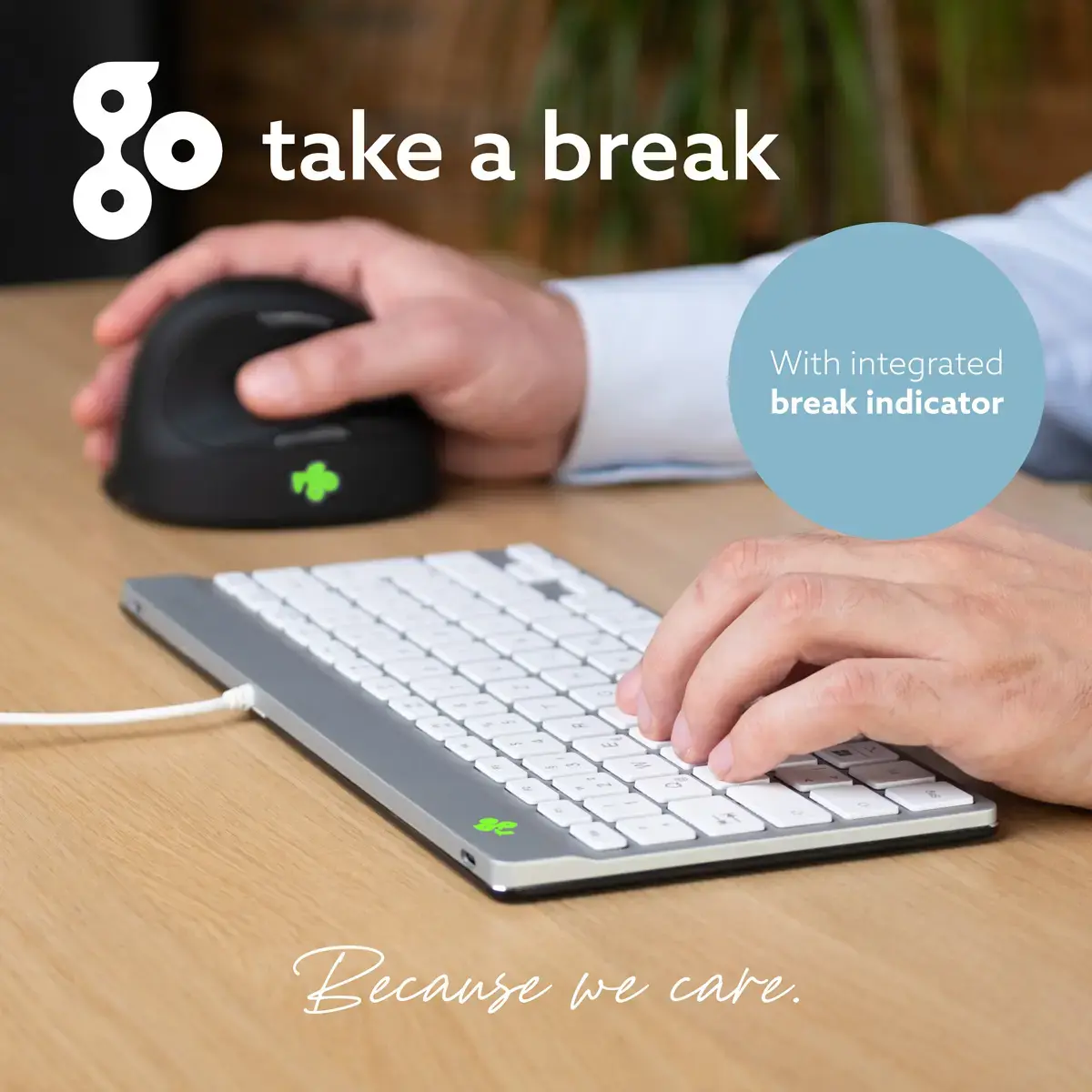 R-Go Tools Compact Break ergonomiska tastatūra QWERTZ Photo 10