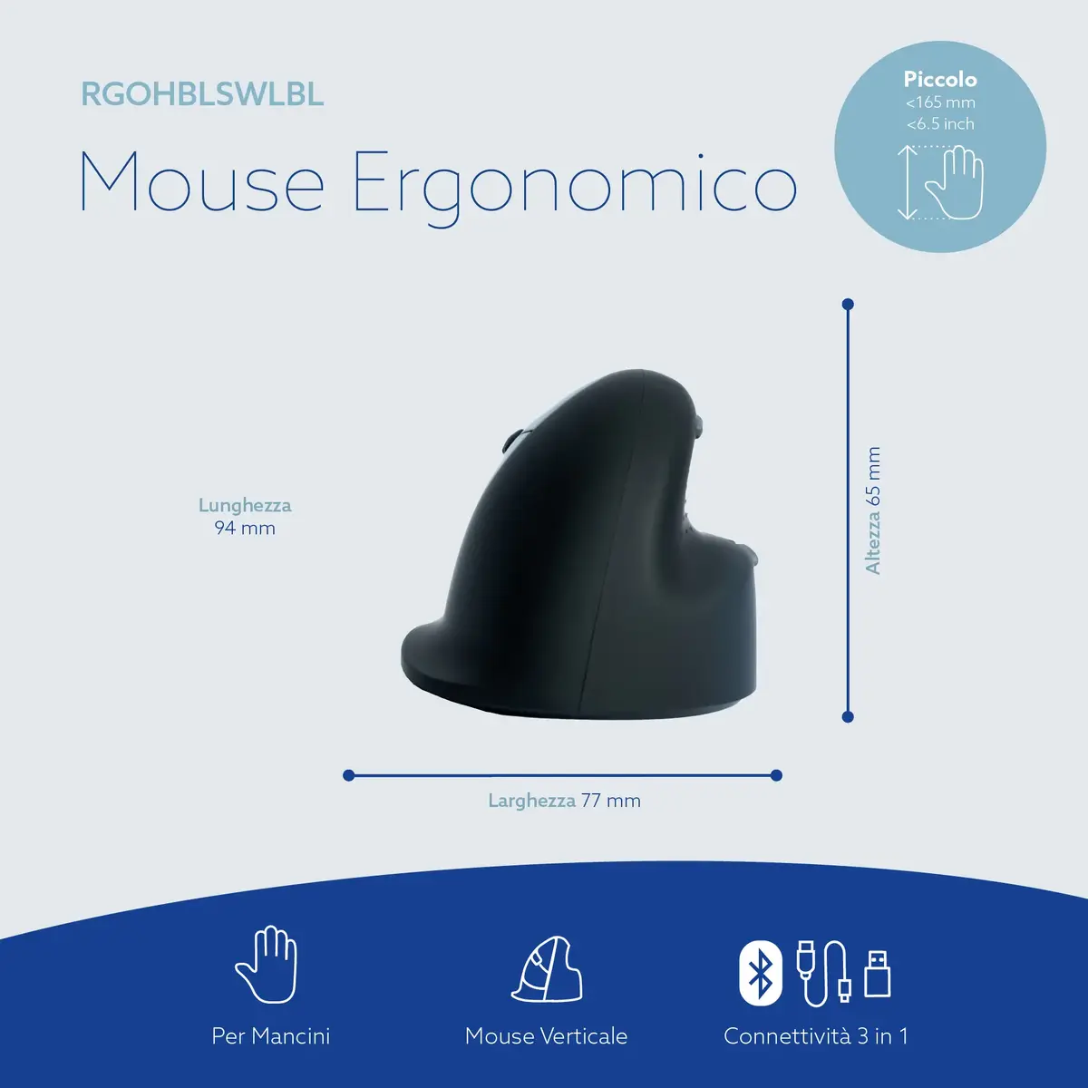 R-Go Tools Numpad Break ergonomiska ciparu tastatūra Photo 4