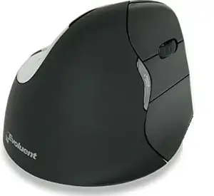 BakkerElkhuizen Evoluent 4 Bluetooth vertikālā pele, 2600 DPI, 6 pogas, melna