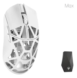 WLmouse Beast X Max spēļu pele, simetriska, optiska, 26000 DPI, bezvadu, balta