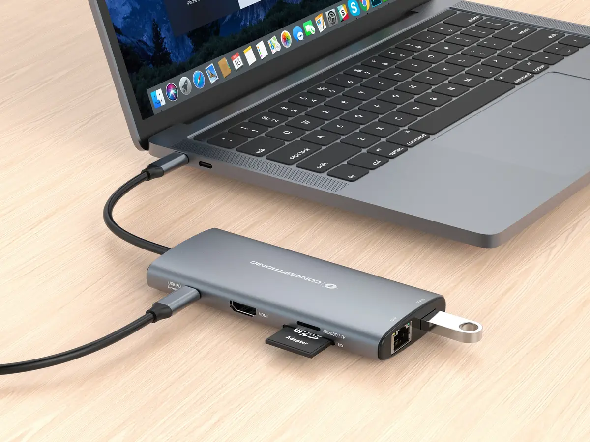 Док-станция Conceptronic DONN06G 10-в-1 USB-C Photo 7
