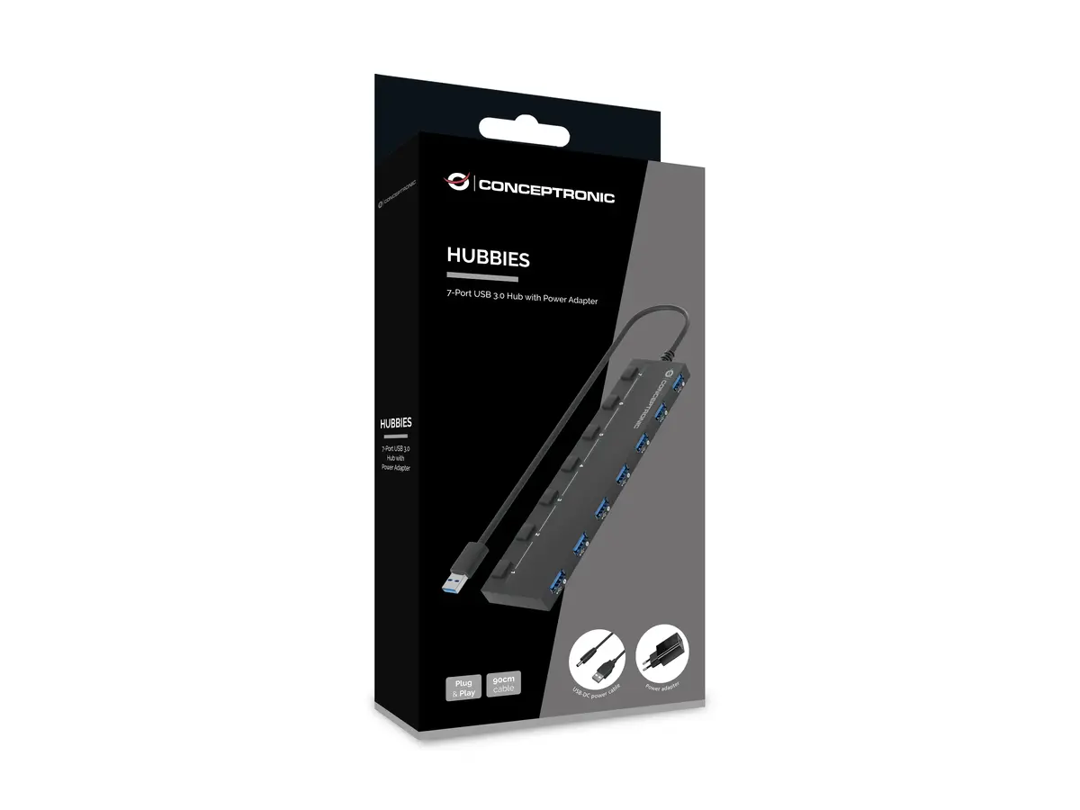 USB-хаб Conceptronic HUBBIES19BP на 7 портов Photo 3