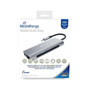 Док-станция для ноутбука MediaRange MRCS510 USB-C с портами USB 3.2 Gen 1 и устройством чтения карт SD