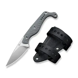 CIVIVI SÖKN Fixed Blade Knife, Nitro-V Steel, Gray G10 Handle, Satin Finish
