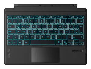 Inateck KB02027 Bluetooth Keyboard with Touchpad for Microsoft Surface Pro 7/7+/6/5/4, QWERTZ Layout, Black