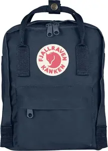 Fjällräven Kånken Mini mugursoma tumši zilā krāsā no Vinylon materiāla