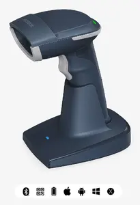 Inateck BCST-54 Handheld 1D/2D CMOS Barcode Scanner, Wired & Wireless, Blue/Grey
