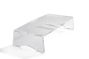 BakkerElkhuizen Q-Riser 90 Monitor Stand, Transparent, for 10-30 inch Screens