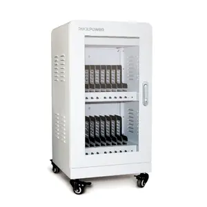 Мобильная тележка для зарядки устройств RealPower Power Station 20, белая