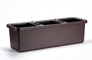 Urbalive Berberis Trio Self-Watering Planter, 117 x 39 cm, Brown