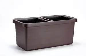 Urbalive Berberis Duo Self-Watering Planter 78 x 39 cm, Brown